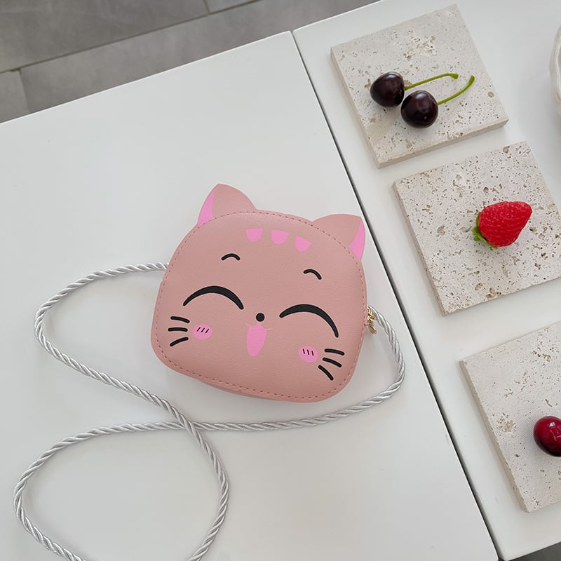 Dječja PU crossbody torba - Kitty serija, Kitty uzorak (PU koža, Kitty serija, Notelli, zaštita od krađe)