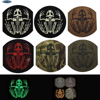 Back Hand neilona Velcro rokas josla ar galvaskausa vardes motīvu, atstarojoša un luminescējoša