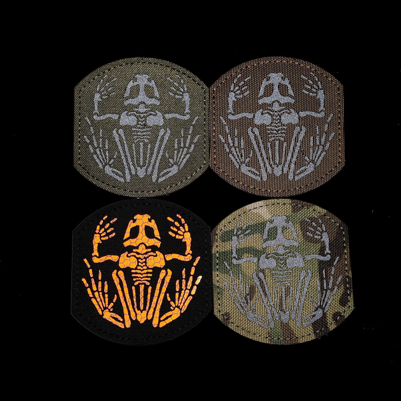 Back Hand neilona Velcro rokas josla ar galvaskausa vardes motīvu, atstarojoša un luminescējoša