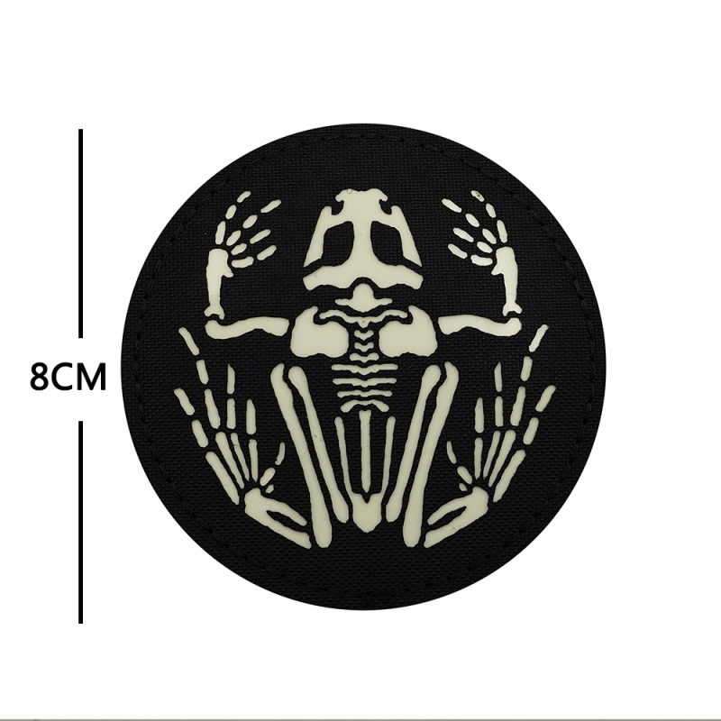 Back Hand neilona Velcro rokas josla ar galvaskausa vardes motīvu, atstarojoša un luminescējoša