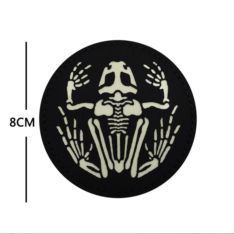 Back Hand neilona Velcro rokas josla ar galvaskausa vardes motīvu, atstarojoša un luminescējoša