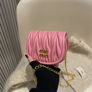 Dječja torbica preko tijela s novčanikom, plisirani dizajn, korejskog stila s motivom slova, PU materijal, podstava poliester-pamuk