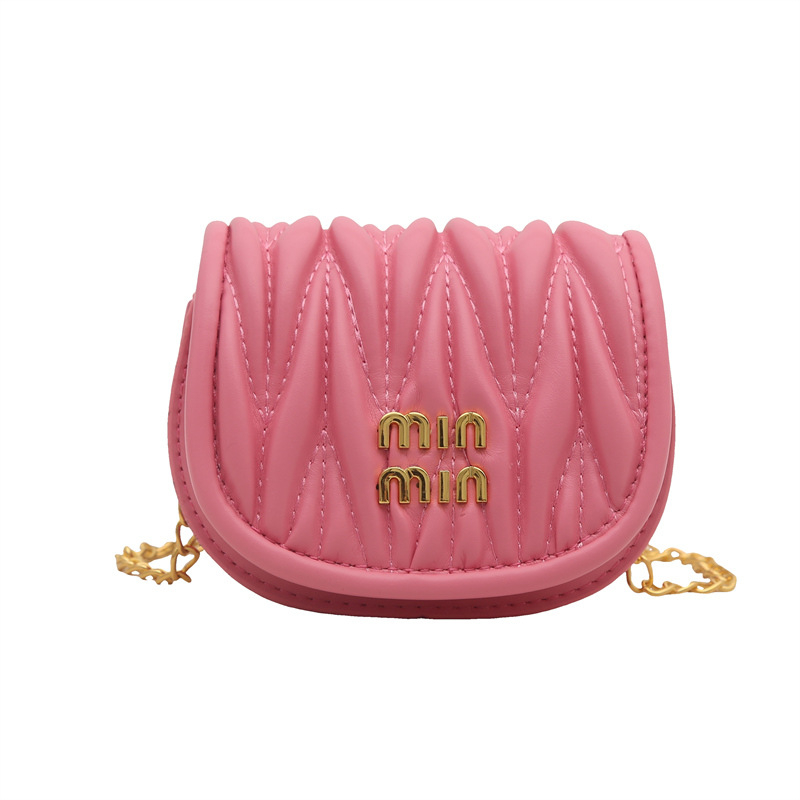 Dječja torbica preko tijela s novčanikom, plisirani dizajn, korejskog stila s motivom slova, PU materijal, podstava poliester-pamuk