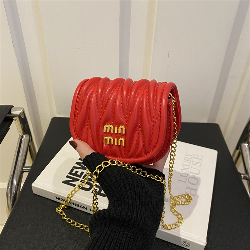 Dječja torbica preko tijela s novčanikom, plisirani dizajn, korejskog stila s motivom slova, PU materijal, podstava poliester-pamuk