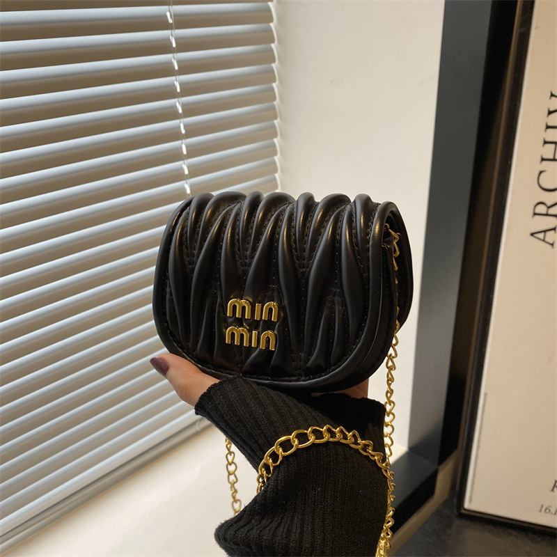 Dječja torbica preko tijela s novčanikom, plisirani dizajn, korejskog stila s motivom slova, PU materijal, podstava poliester-pamuk