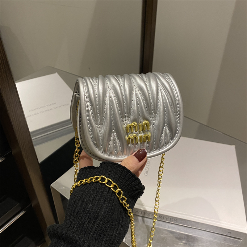 Dječja torbica preko tijela s novčanikom, plisirani dizajn, korejskog stila s motivom slova, PU materijal, podstava poliester-pamuk