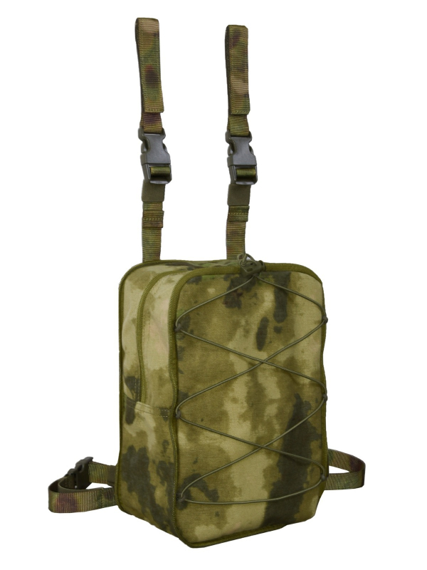Чанта за газова маска на крак с разширяемо отделение, тактическа жилетка и раница, камуфляж