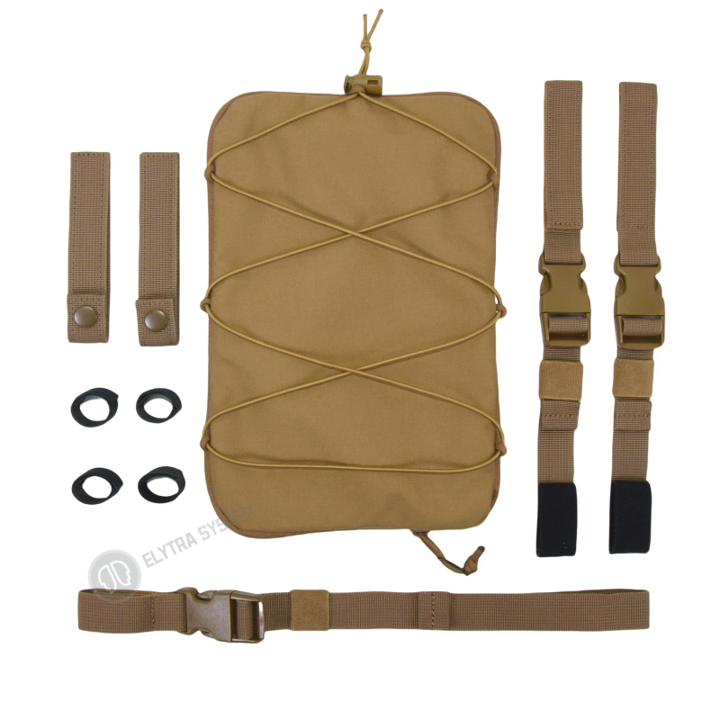 Чанта за газова маска на крак с разширяемо отделение, тактическа жилетка и раница, камуфляж