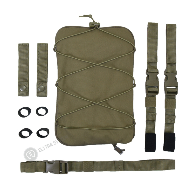 Чанта за газова маска на крак с разширяемо отделение, тактическа жилетка и раница, камуфляж