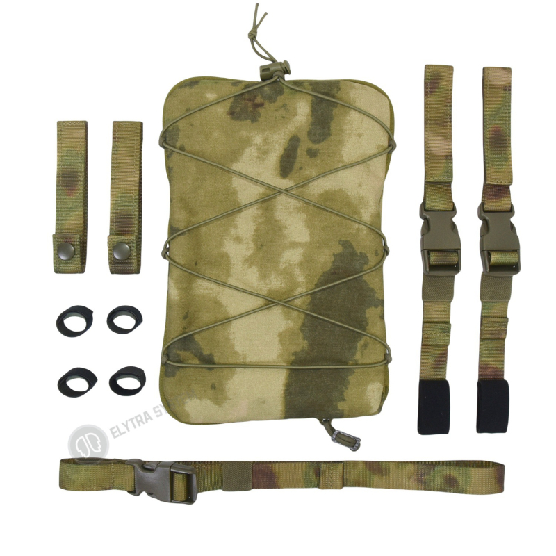 Чанта за газова маска на крак с разширяемо отделение, тактическа жилетка и раница, камуфляж