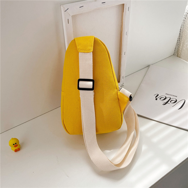 Dječja platnena crossbody torba s motivom zeko, zatvarač, pretinac za mobitel, jedna naramenica