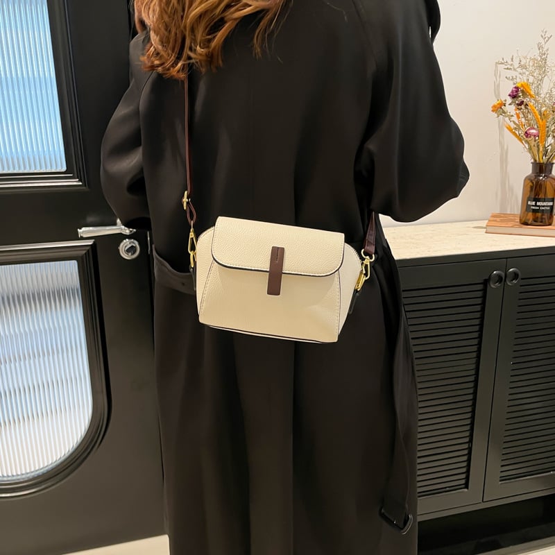 Crossbody torba od PU-a, gradski stil, vodoravan kvadratni oblik, zatvaranje zipom, poliester podstava