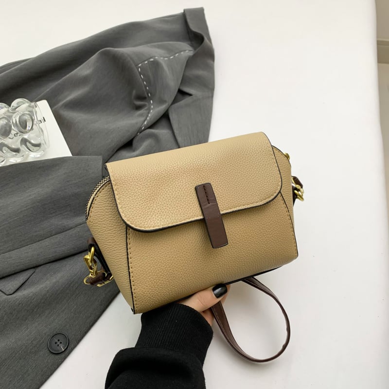 Crossbody torba od PU-a, gradski stil, vodoravan kvadratni oblik, zatvaranje zipom, poliester podstava
