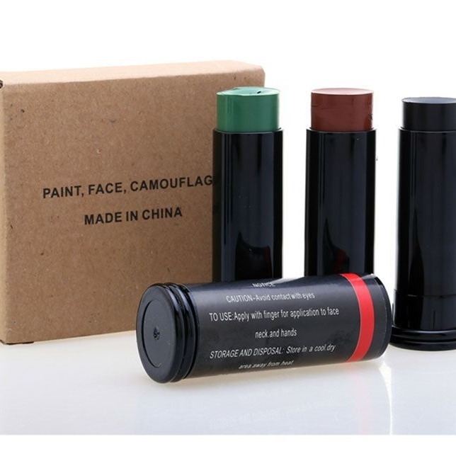 Chagall kamuflažni uljni makeup za tijelo, trobojni set, 30 g, za vojne entuzijaste i kampiranje na otvorenom