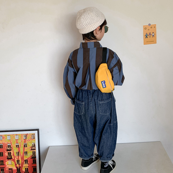 Dječja torba preko ramena u korejskom stilu s uzorkom slova, vanjski najlonski materijal, unutarnja poliester podrška, unisex, moderan urbano stil