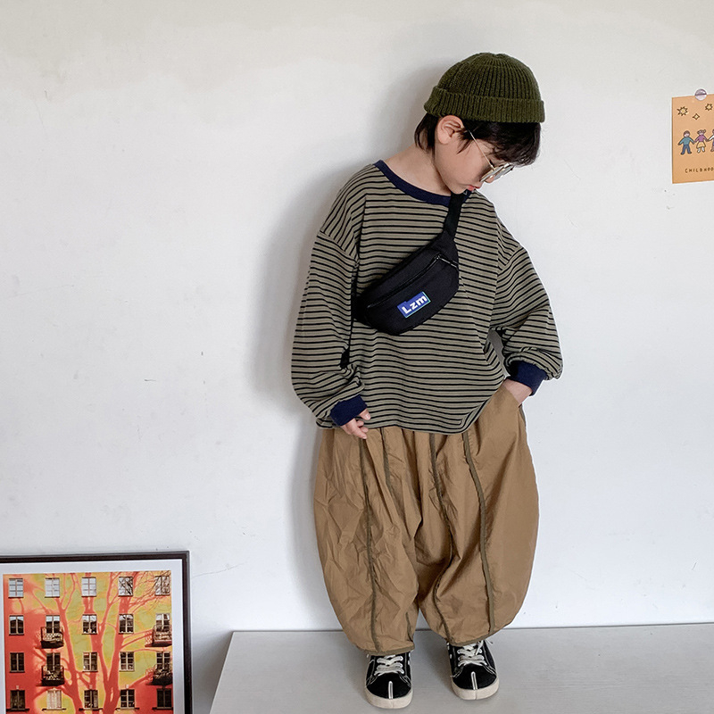 Dječja torba preko ramena u korejskom stilu s uzorkom slova, vanjski najlonski materijal, unutarnja poliester podrška, unisex, moderan urbano stil