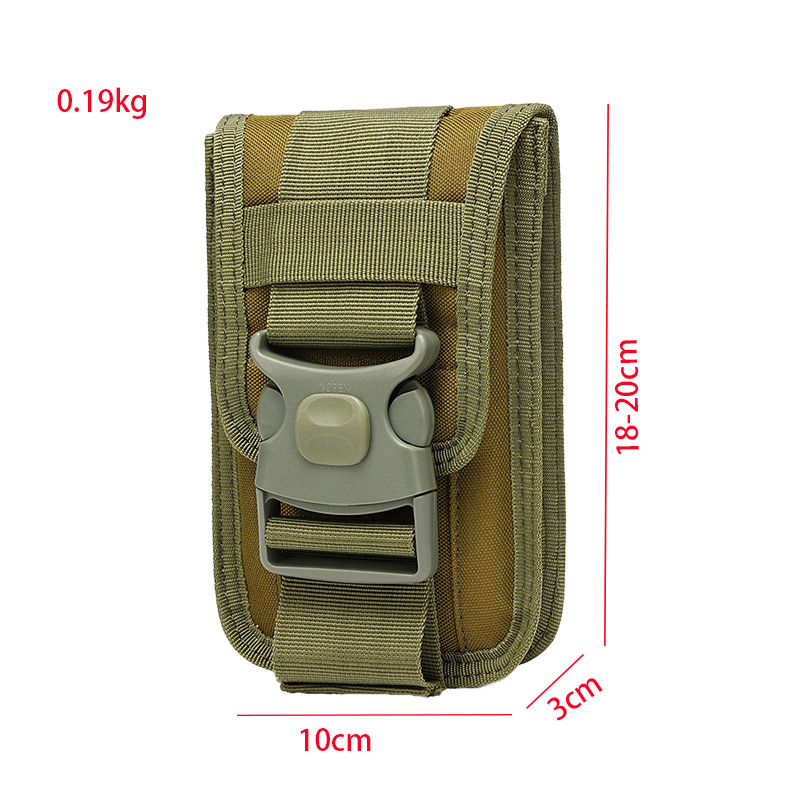 Két rétegű mobiltelefon övtáska — ultra könnyű, Oxford anyag, kártyatartóval, 2 telefon befogadására