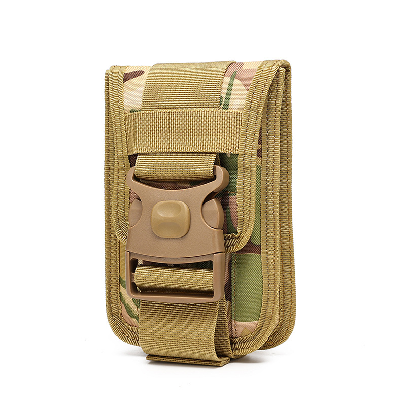 Két rétegű mobiltelefon övtáska — ultra könnyű, Oxford anyag, kártyatartóval, 2 telefon befogadására