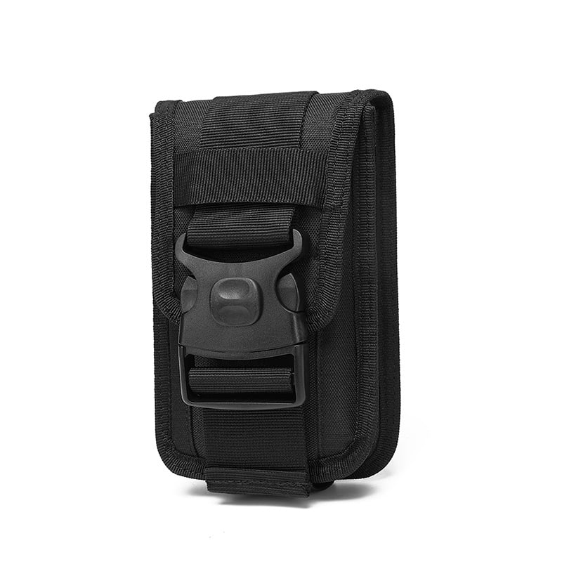 Két rétegű mobiltelefon övtáska — ultra könnyű, Oxford anyag, kártyatartóval, 2 telefon befogadására