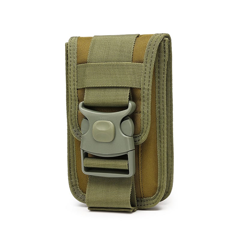 Két rétegű mobiltelefon övtáska — ultra könnyű, Oxford anyag, kártyatartóval, 2 telefon befogadására