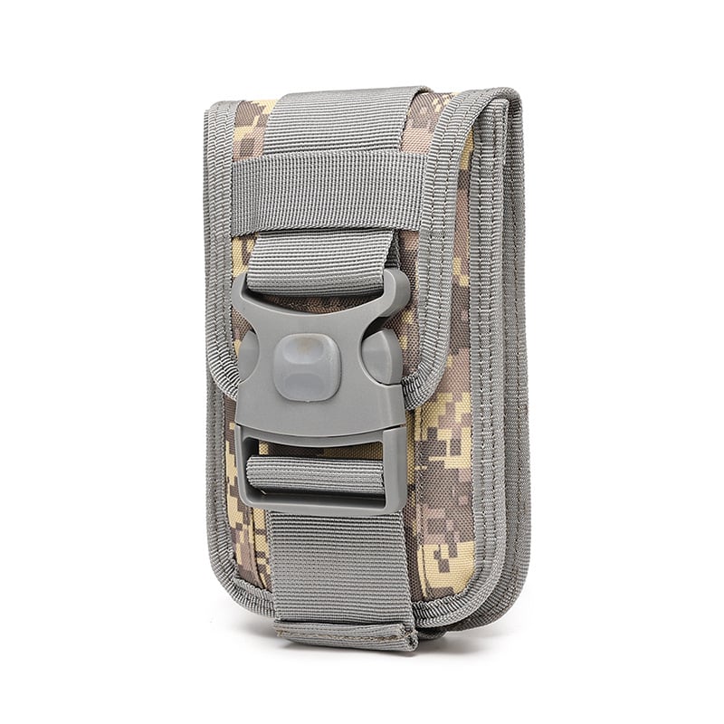 Két rétegű mobiltelefon övtáska — ultra könnyű, Oxford anyag, kártyatartóval, 2 telefon befogadására