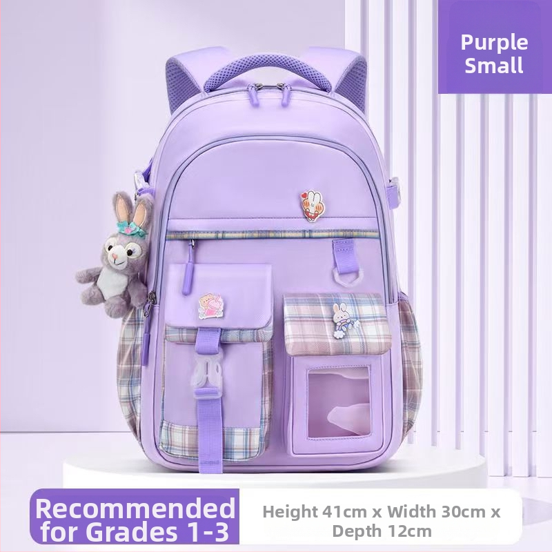 2025 nova karirana torba za osnovnu školu, za djevojčice, lagana, zaštita kralježnice, olakšava opterećenje