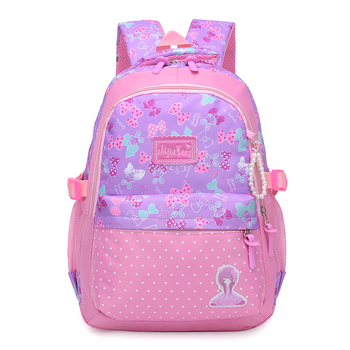 Раница за ученичка от началното училище в корейски стил принцеса, найлонова, обем под 20 л, дишаща, водоустойчива и против кражба
