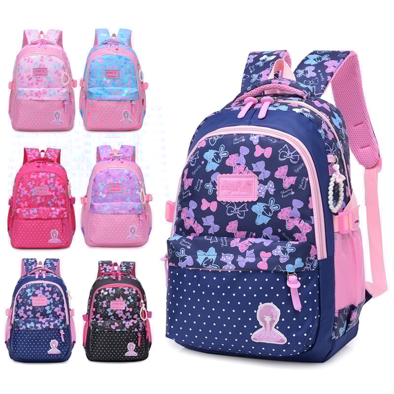 Раница за ученичка от началното училище в корейски стил принцеса, найлонова, обем под 20 л, дишаща, водоустойчива и против кражба