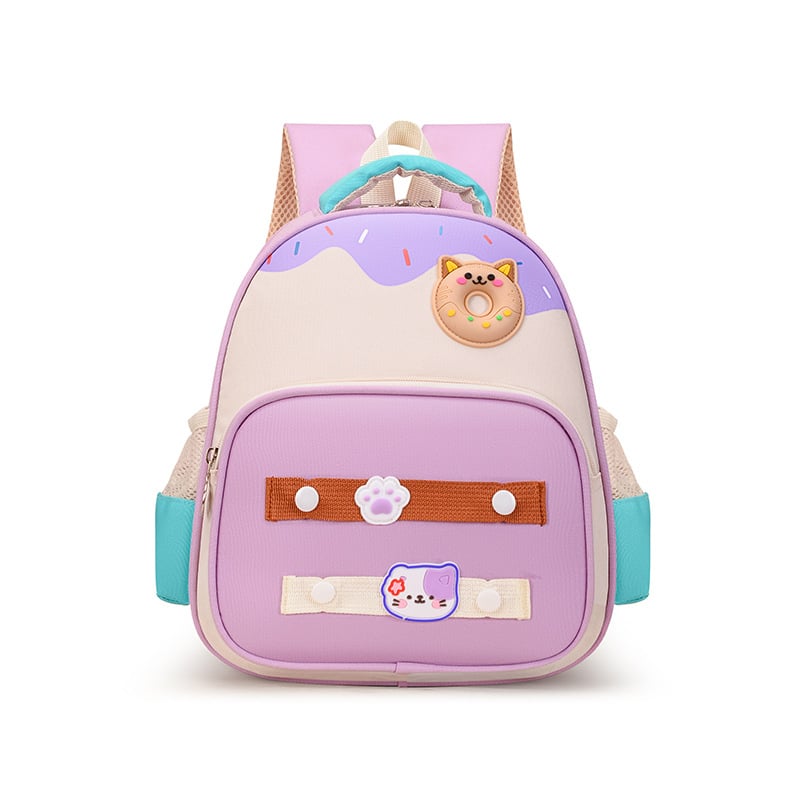 Rucsac pentru copii cu design de desene animate, unisex, destinat grădiniței, pentru copii între 3 și 6 ani, ușor și respirabil, material Oxford, bretele curbate.