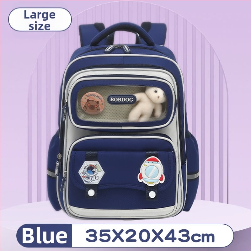 Унисекс ученическа раница за 1-6 клас, голям капацитет, Oxford плат, дишаща, водоустойчива, презрамки с въздушна подложка