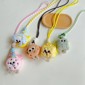 Dječja torbica za nošenje oko vrata s plišanim dizajnom keksa — unisex, za predškolsko doba, bez podstave, za pohranu, izlazi jeseni 2025