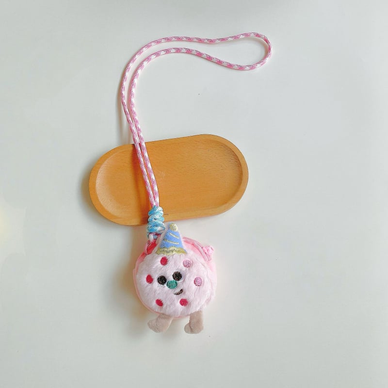 Dječja torbica za nošenje oko vrata s plišanim dizajnom keksa — unisex, za predškolsko doba, bez podstave, za pohranu, izlazi jeseni 2025