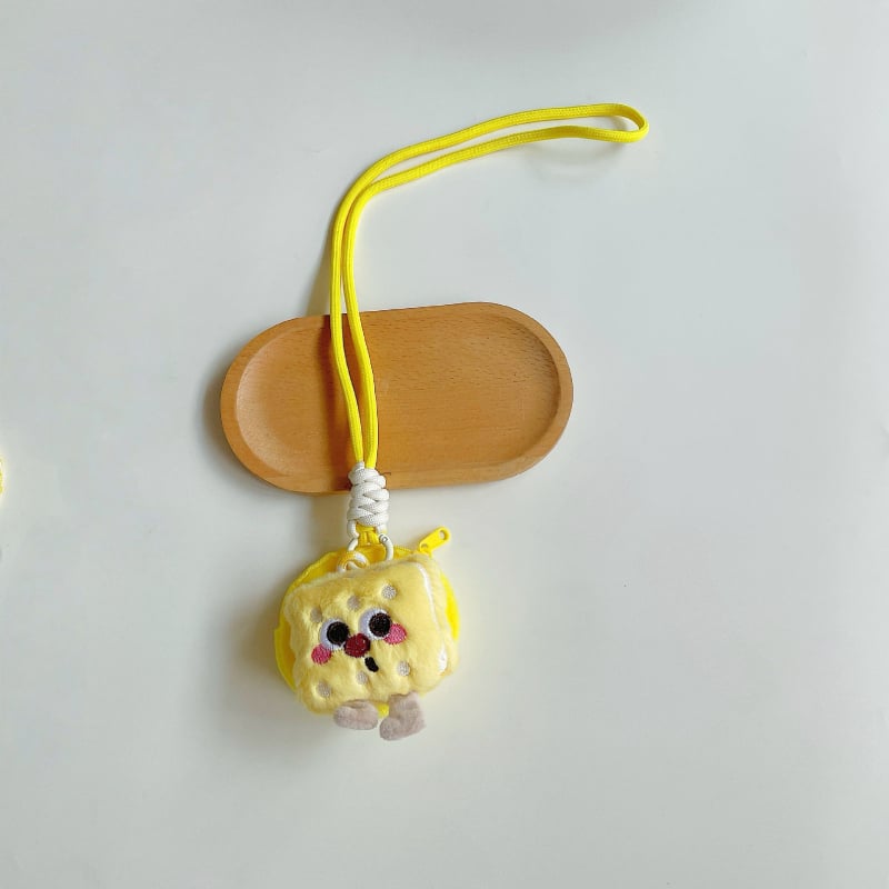 Dječja torbica za nošenje oko vrata s plišanim dizajnom keksa — unisex, za predškolsko doba, bez podstave, za pohranu, izlazi jeseni 2025