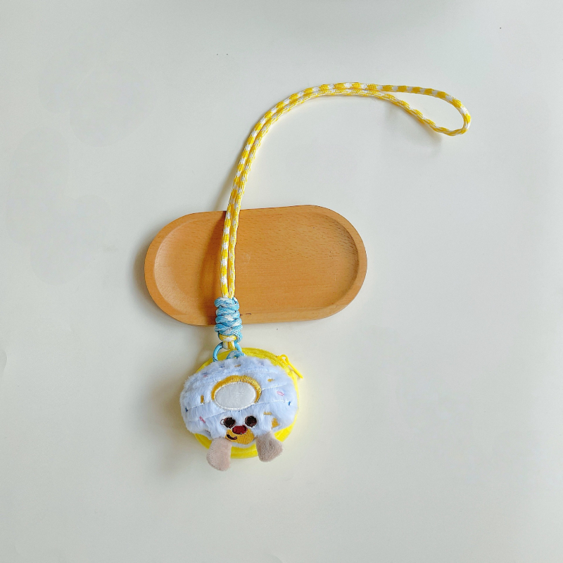 Dječja torbica za nošenje oko vrata s plišanim dizajnom keksa — unisex, za predškolsko doba, bez podstave, za pohranu, izlazi jeseni 2025