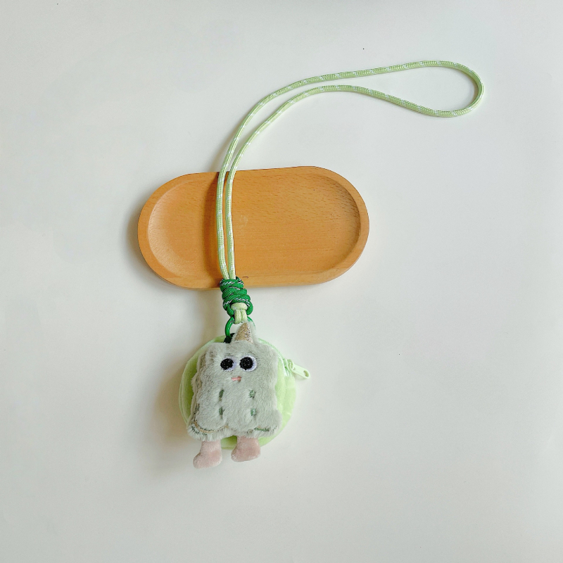 Dječja torbica za nošenje oko vrata s plišanim dizajnom keksa — unisex, za predškolsko doba, bez podstave, za pohranu, izlazi jeseni 2025