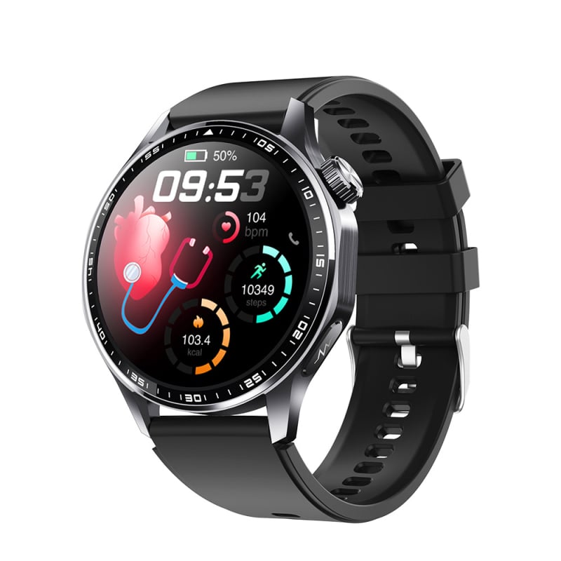 F210 Pametni sat s kružnim zaslonom – praćenje otkucaja srca, sna, krvnog tlaka i SpO2, Bluetooth pozivi, 7–14 dana trajanja baterije, kućište od titanija