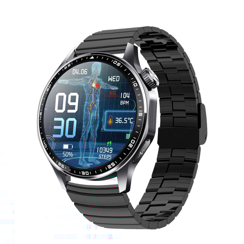 F210 Pametni sat s kružnim zaslonom – praćenje otkucaja srca, sna, krvnog tlaka i SpO2, Bluetooth pozivi, 7–14 dana trajanja baterije, kućište od titanija