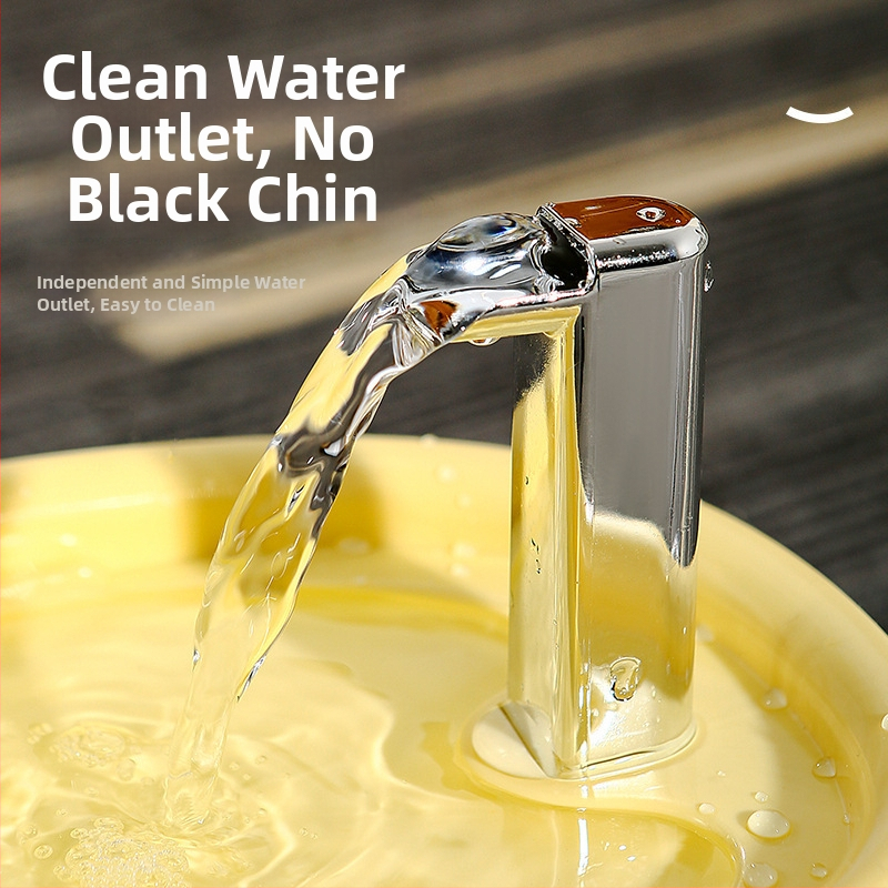 Φοντάν νερού κατοικίδιών με διαφανή κυκλοφορία νερού, ήσυχη λειτουργία, ευφυής προστασία ενάντια σε ξηρό κάψιμο, κατάλληλο για γάτες και σκύλους, πλήρως αυτοματοποιημένο — PJY-001, 500 g