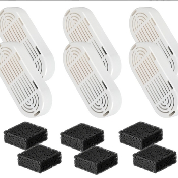 Petwant Element filtrant universal cu carcasă din plastic pentru dozatorul automat de apă pentru animale de companie – pliabil, detașabil, compatibil cu pisici și câini