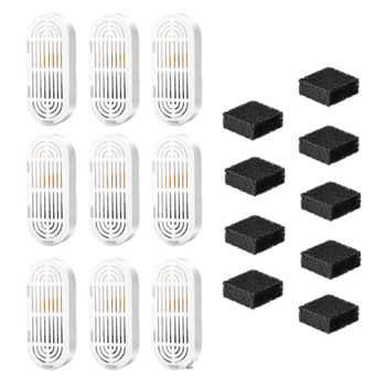 Petwant Element filtrant universal cu carcasă din plastic pentru dozatorul automat de apă pentru animale de companie – pliabil, detașabil, compatibil cu pisici și câini