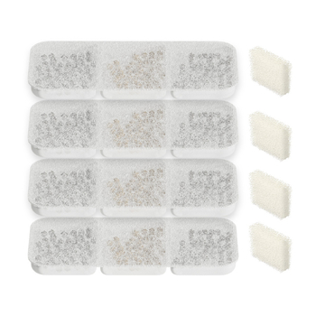 Petwant Element filtrant universal cu carcasă din plastic pentru dozatorul automat de apă pentru animale de companie – pliabil, detașabil, compatibil cu pisici și câini