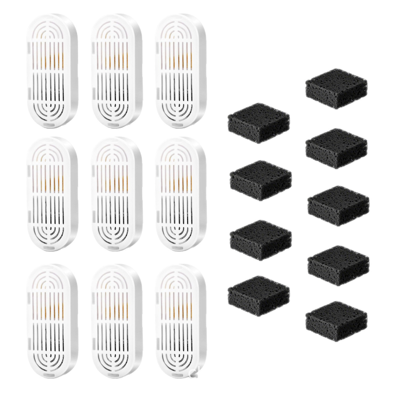 Petwant Element filtrant universal cu carcasă din plastic pentru dozatorul automat de apă pentru animale de companie – pliabil, detașabil, compatibil cu pisici și câini