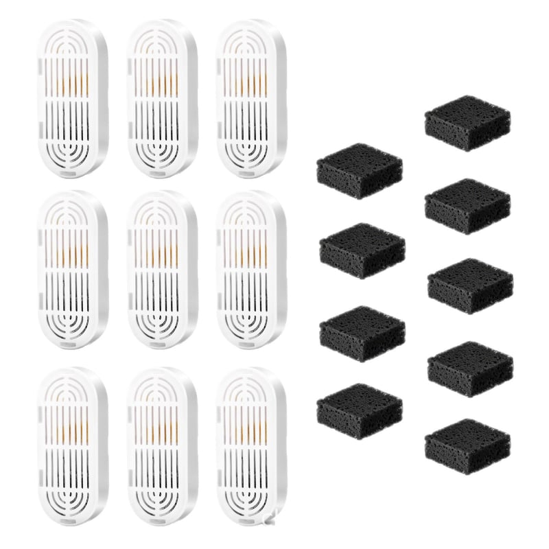 Petwant Element filtrant universal cu carcasă din plastic pentru dozatorul automat de apă pentru animale de companie – pliabil, detașabil, compatibil cu pisici și câini