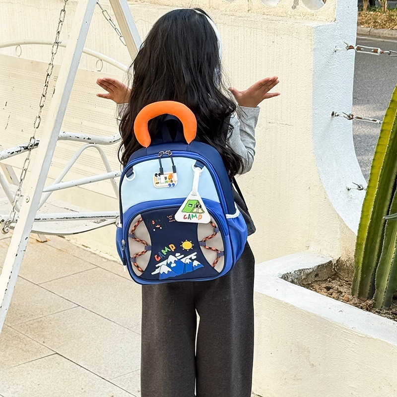 Rucsac pentru grădiniță cu design patchwork, respirabil, ultraușor, rezistent la uzură, pliabil, imprimeu anime, bretele curbate