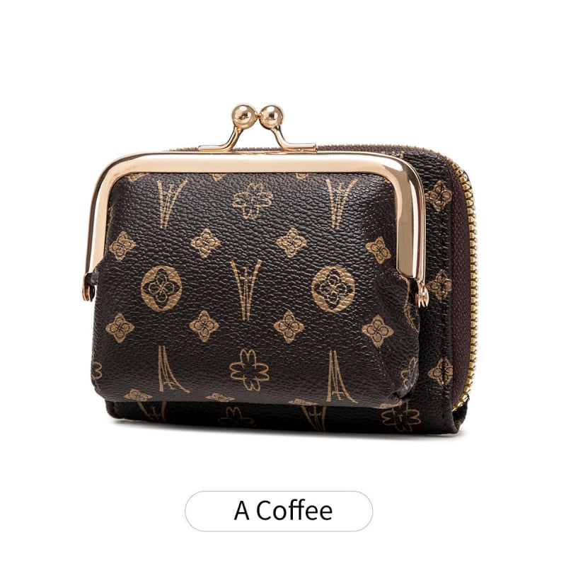 Дамски монетник с plaid модел, PU материя, подплатен полиестер, множество отделения за карти, издръжлив на износване, Charm Infinite