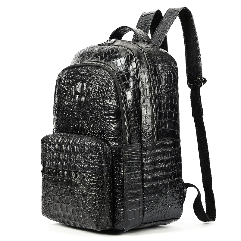 Rucsac din piele naturală de nivel superior pentru bărbați, 20-35L, încăpe laptop de 15 inch, panou dorsal ergonomic, impermeabil