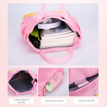 Училищна чанта с карикатурен животински принт, Oxford плат, капацитет до 20 л, цип за отваряне