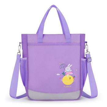 Училищна чанта с карикатурен животински принт, Oxford плат, капацитет до 20 л, цип за отваряне