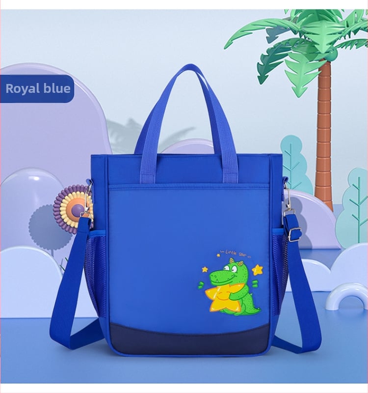 Училищна чанта с карикатурен животински принт, Oxford плат, капацитет до 20 л, цип за отваряне