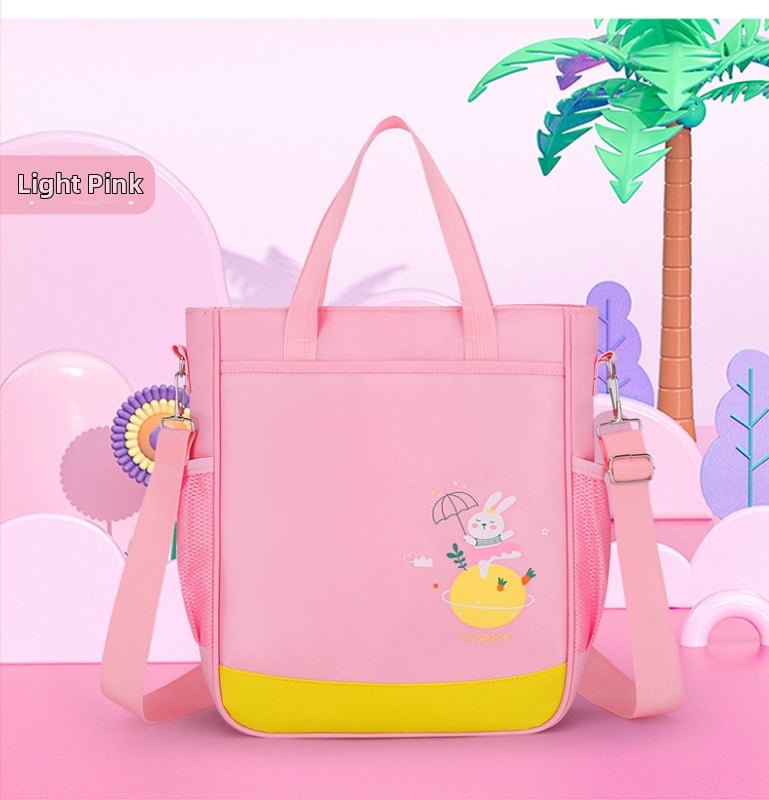 Училищна чанта с карикатурен животински принт, Oxford плат, капацитет до 20 л, цип за отваряне